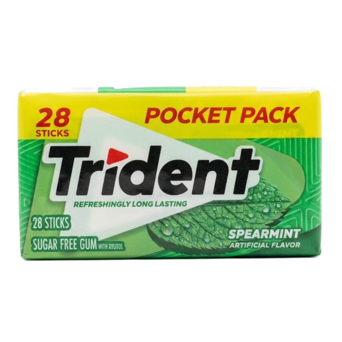 Trident Sugar Free Gum Spearmint 28 Pieces
