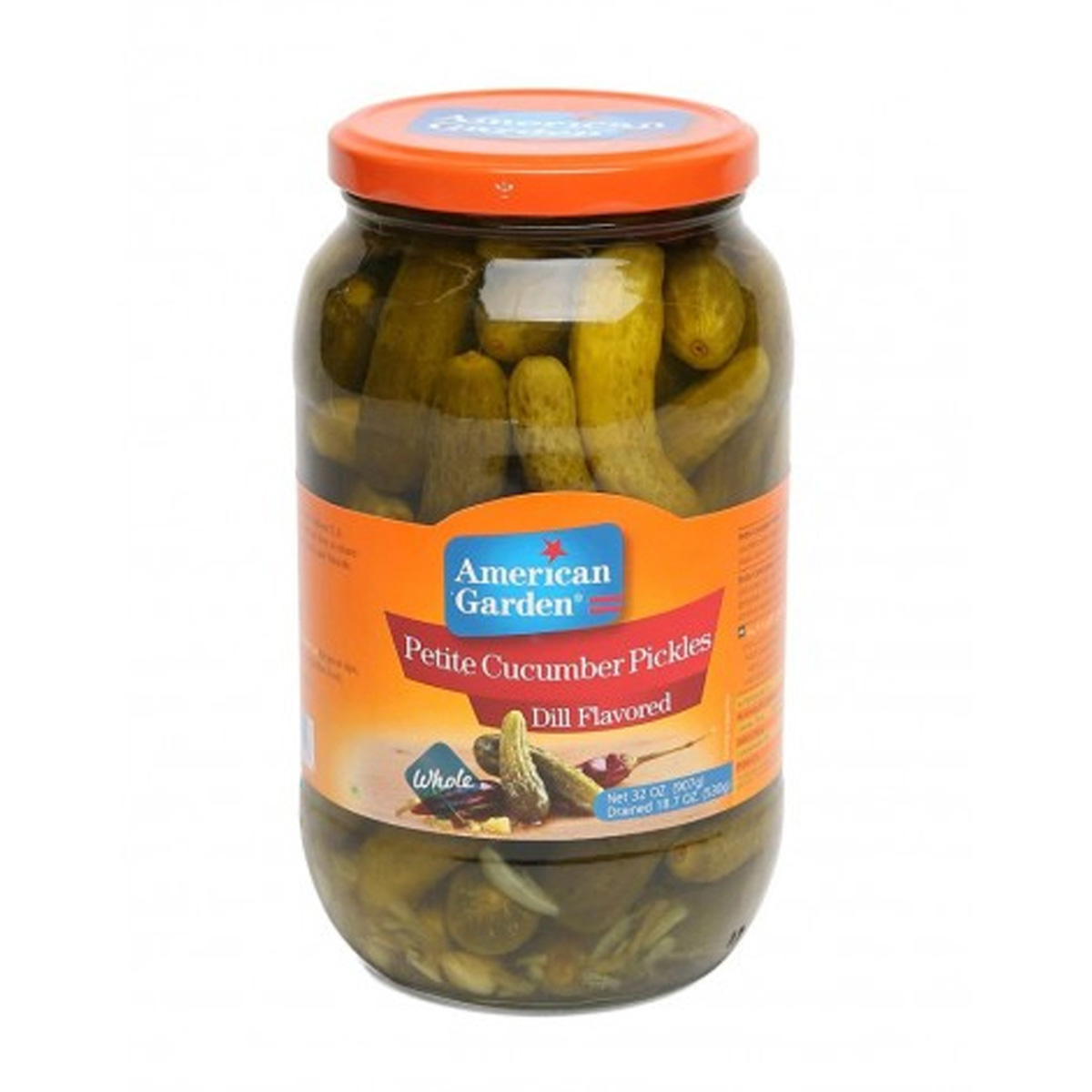 American Garden Dill Flavored Petite Cucumber Pickles 907g