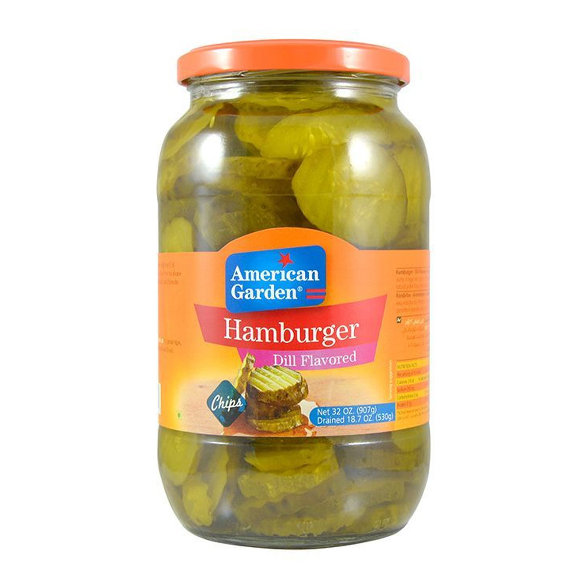 American Garden Hamburger Dill Flavored Pickles 530g