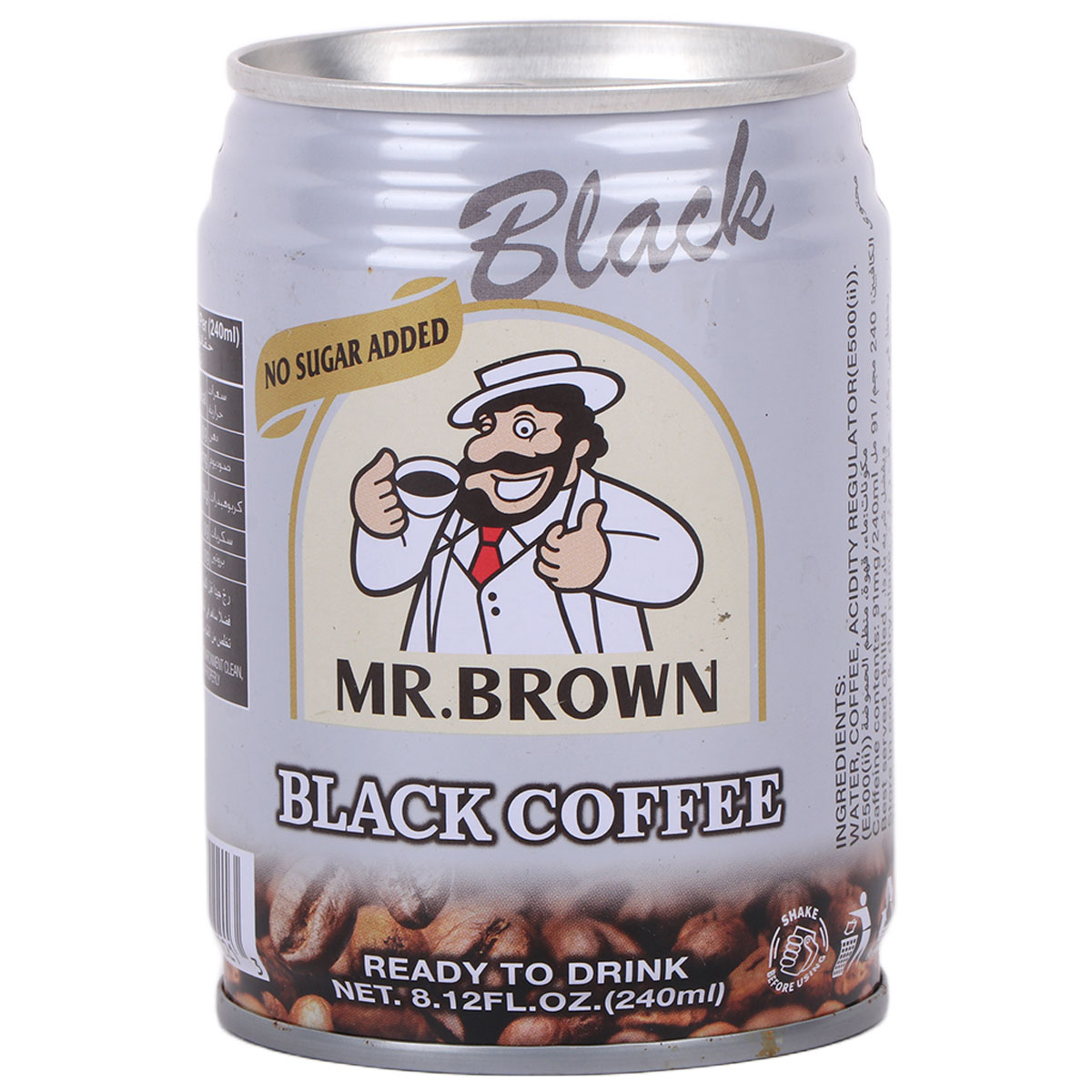 Mr.Brown Black Coffee Ready To Drink With No Sugar Added 240ml