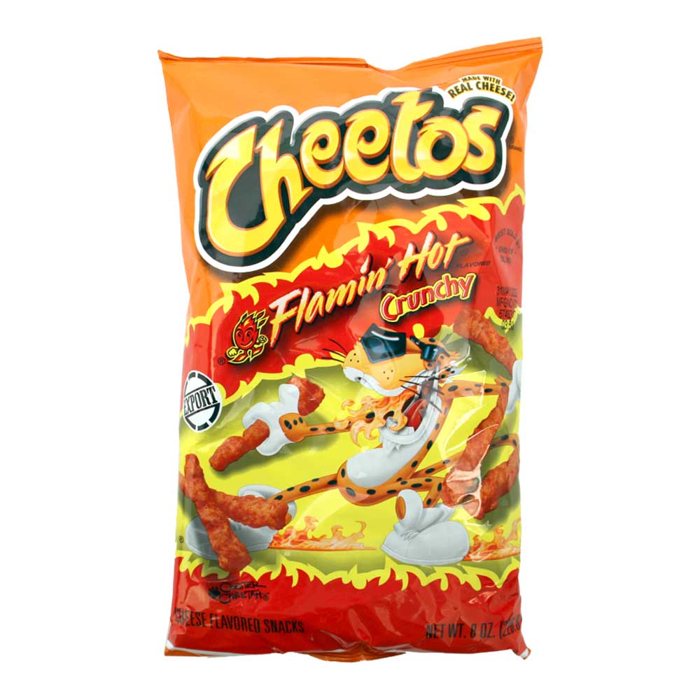 Cheetos Flamin' Hot Crunch Cheese Flavoured Snacks 226.8g