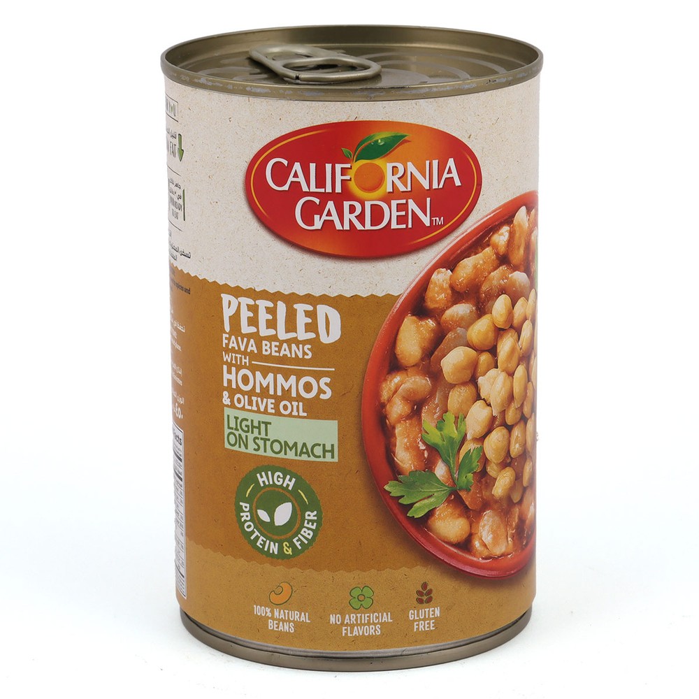 California Garden Peeled Fava Beans with Hummus & Olive Oil 450g