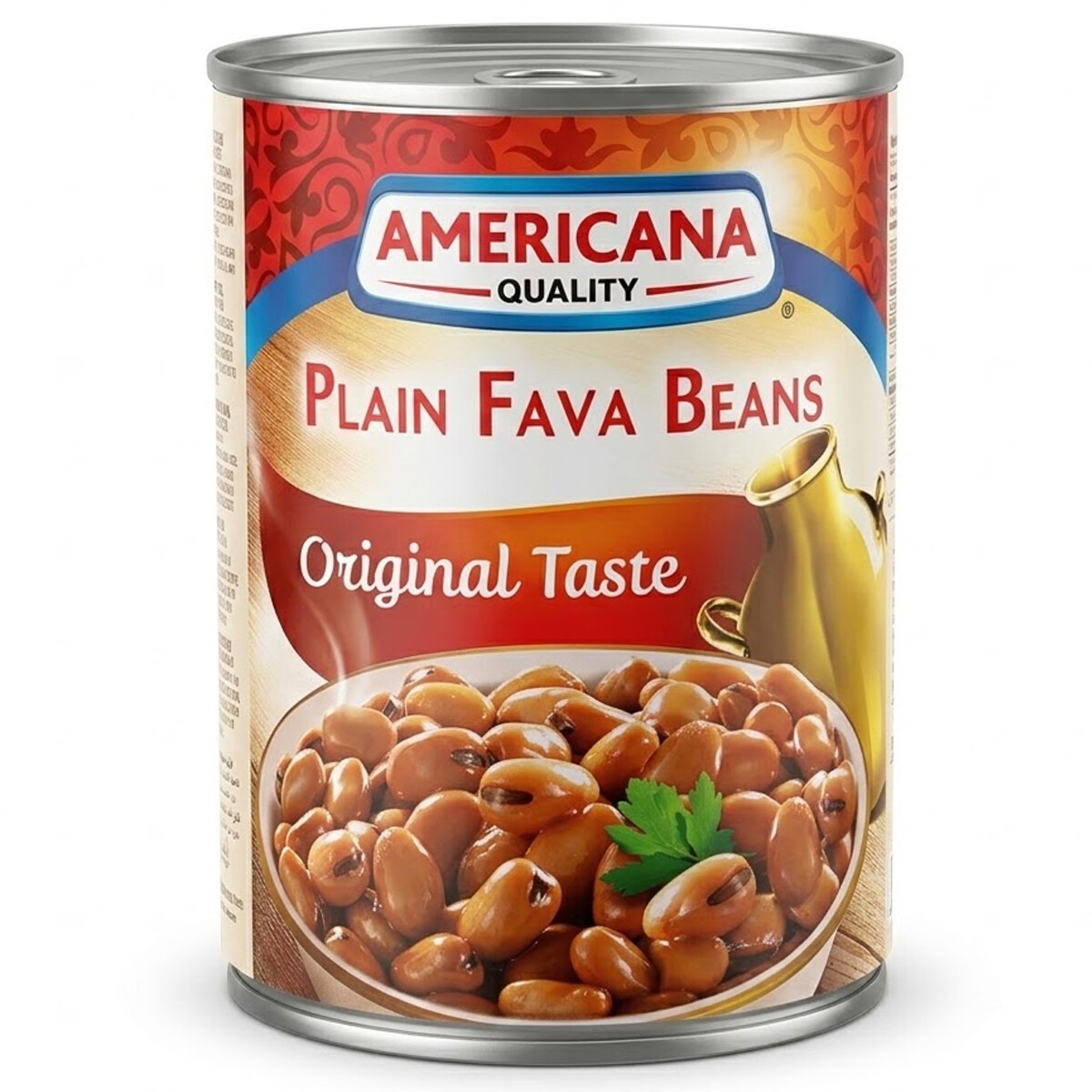 Americana Quality Canned Plain Fava Beans Original Taste 400g