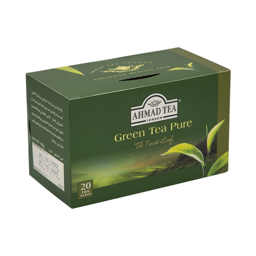Ahmad Tea Green Tea Pure 20 Foil Tea Bags