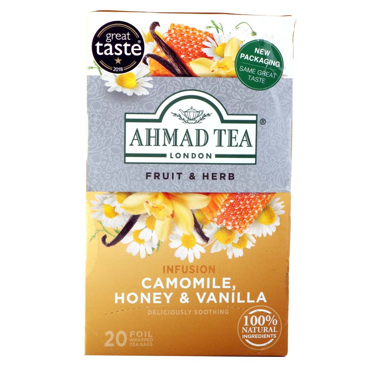 Ahmad Tea Camomile, Honey & Vanilla Infusion Teabags 20pcs