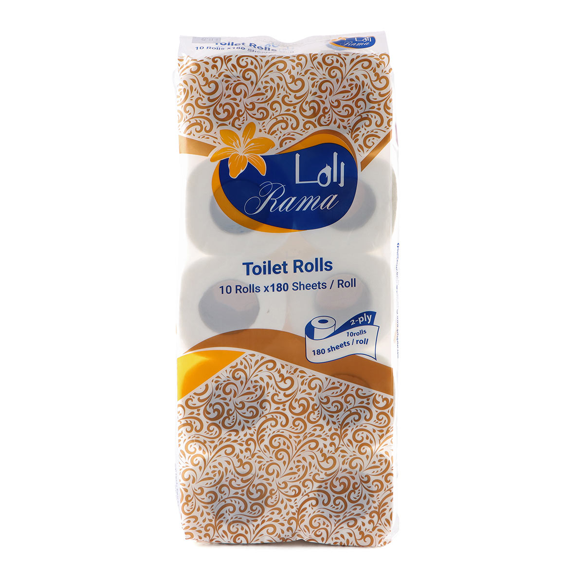 Rama Toilet Rolls 10 Rolls 180 Sheets 2Ply