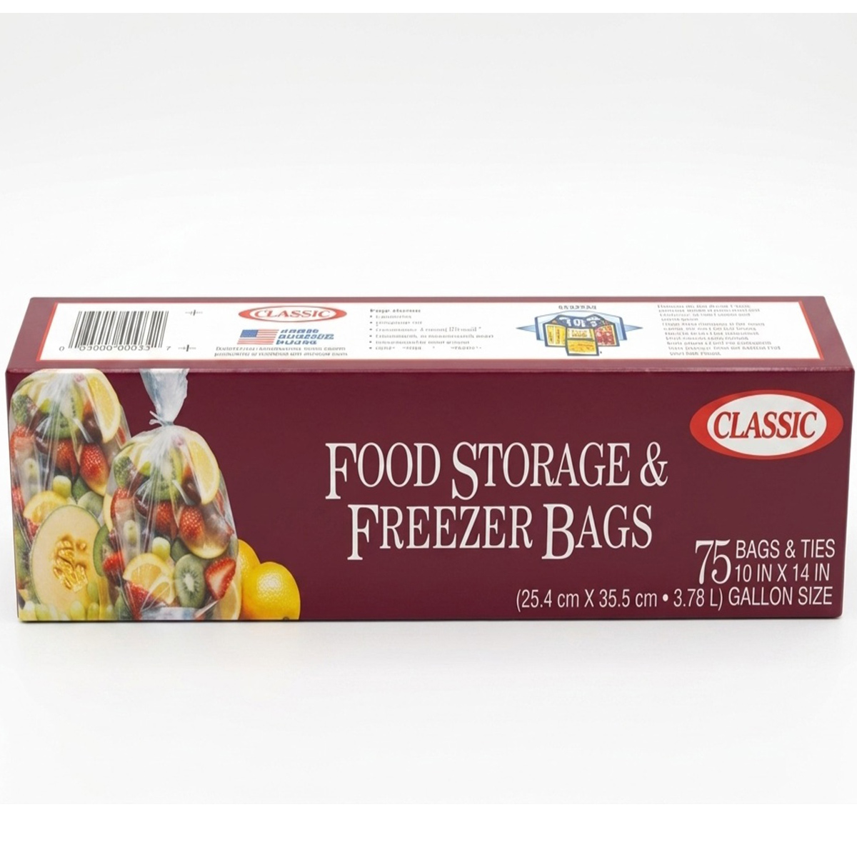 Classic Food Storage & Freezer Bags 75 Pieces