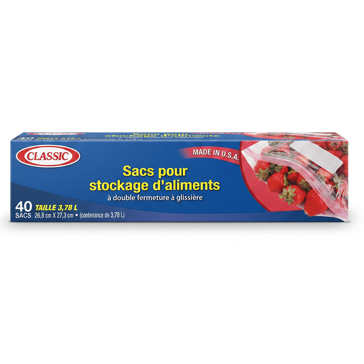 Classic Snap & Seal Storage Bags 1 x 40 Pieces
