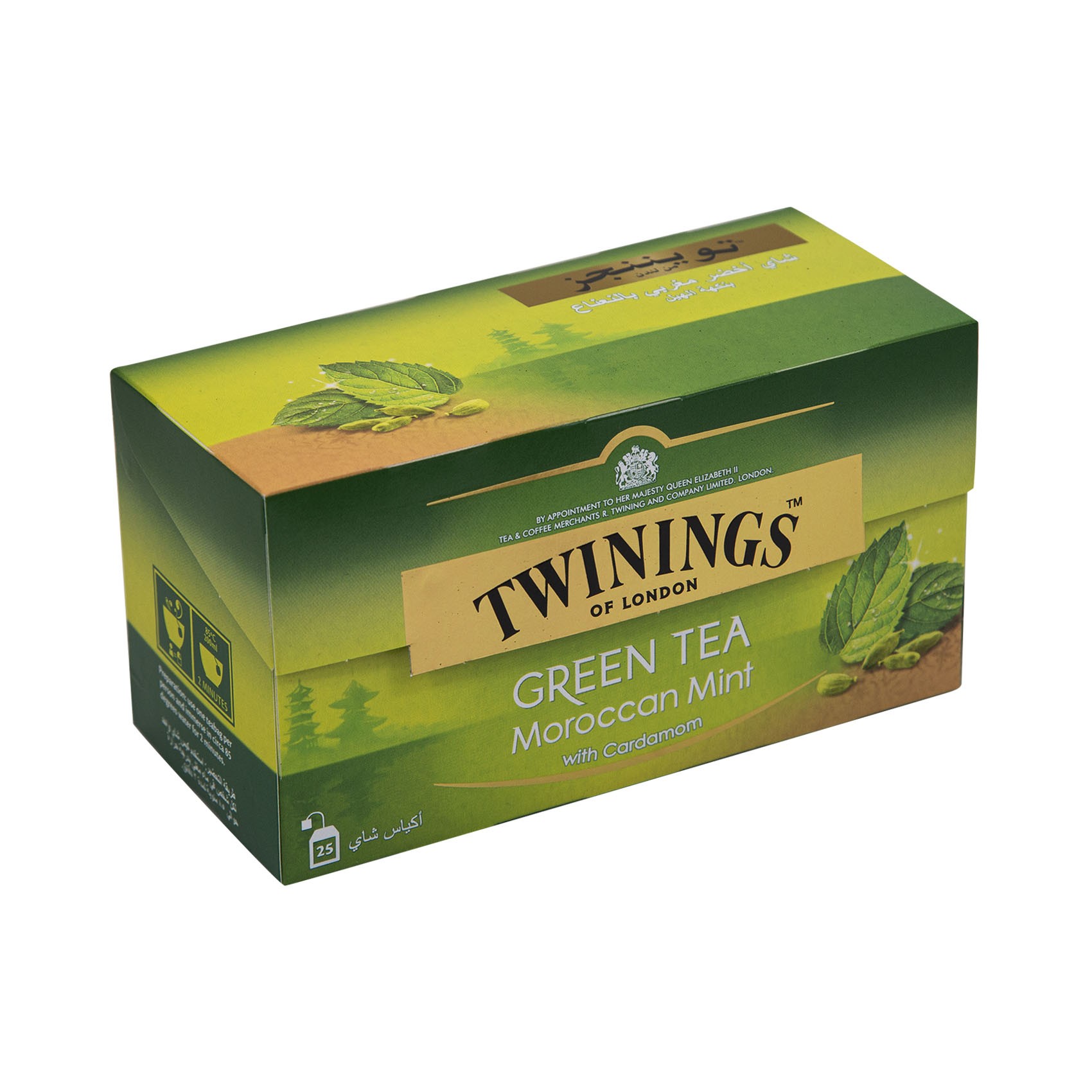 Twinings of London Green Tea Moroccan Mint 25 Tea Bags Pack