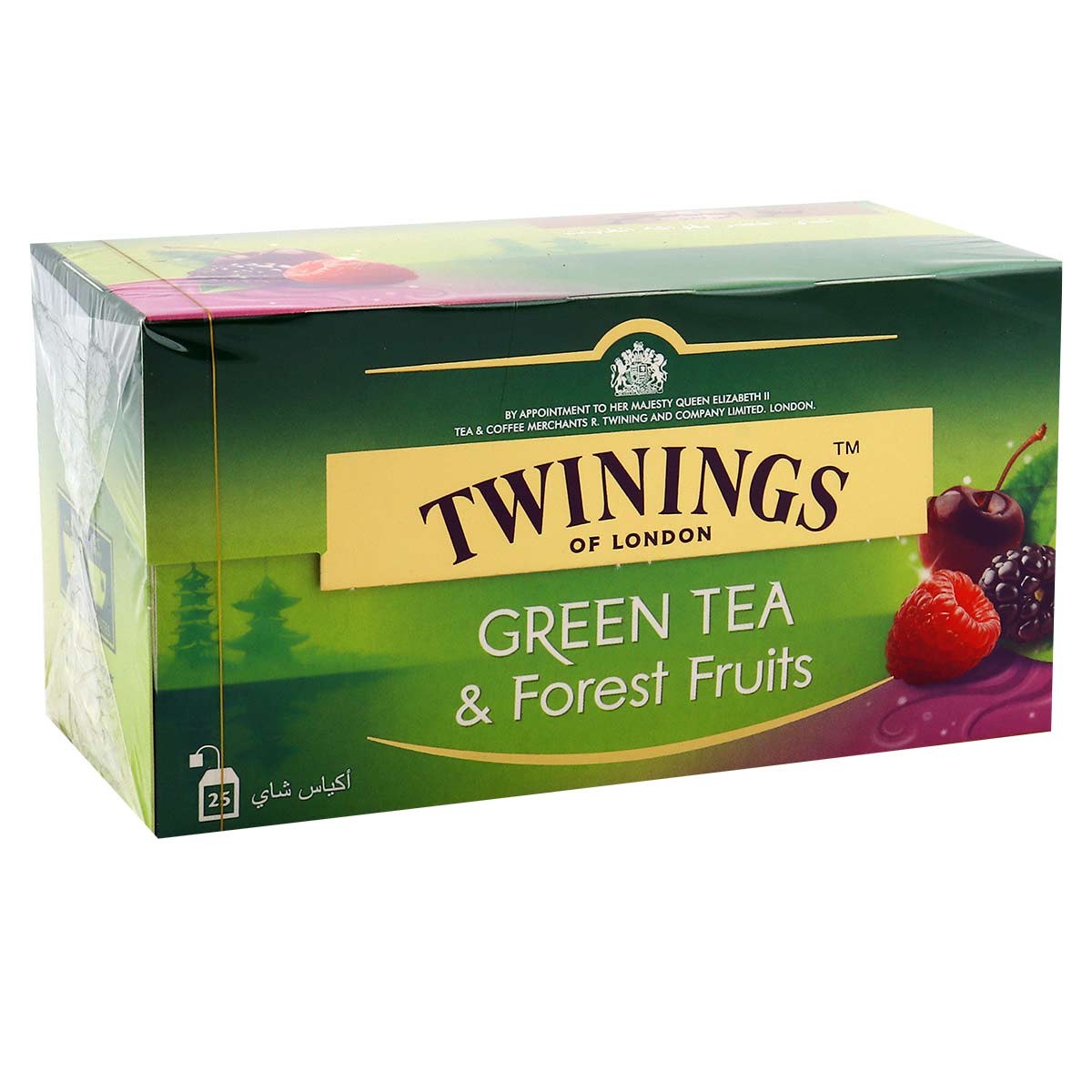 Twinings of London Green Tea & Forest Fruits 25 Tea Bags Pack
