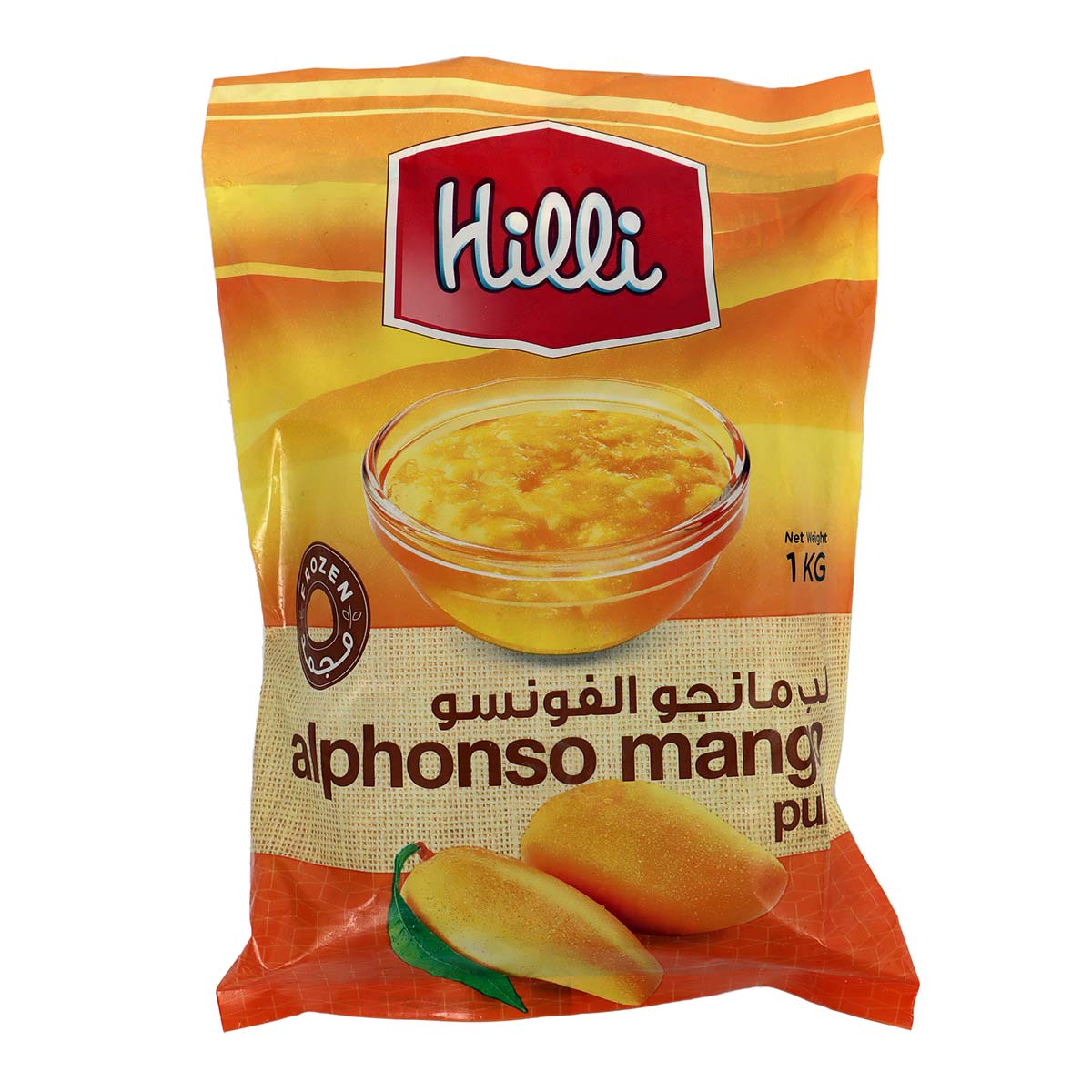 Hilli Frozen Alphonso Mango Pulp 1Kg | Frozen Food | Frozen Fruits | Frozen Mangoes