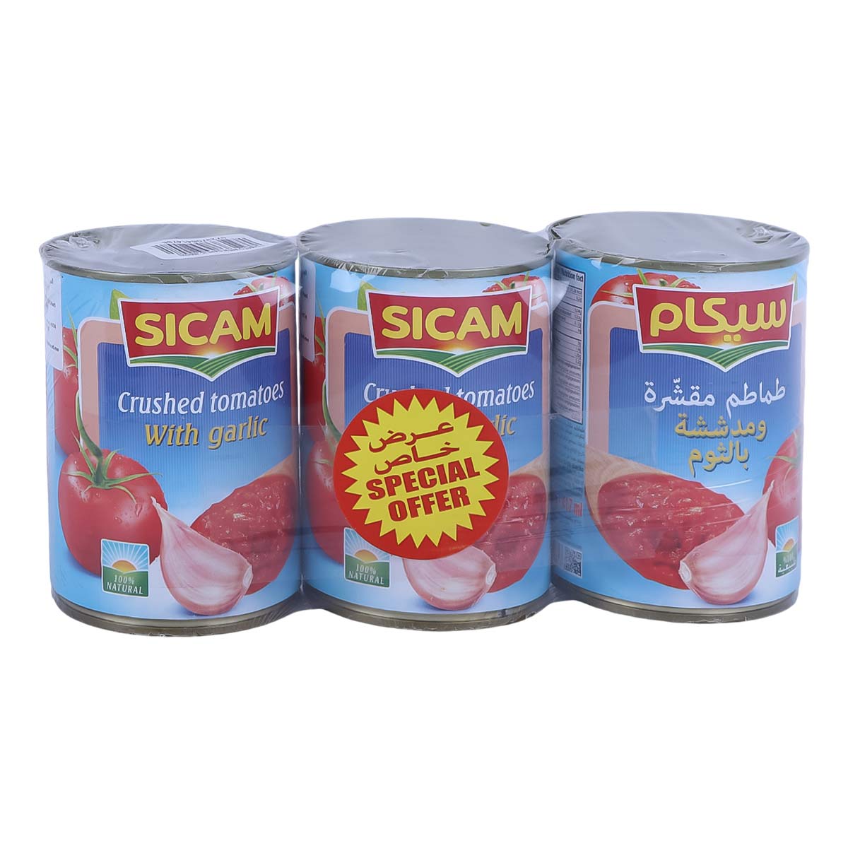 Simca Crushed Tomatoes With Garlic 3x400g Assorted