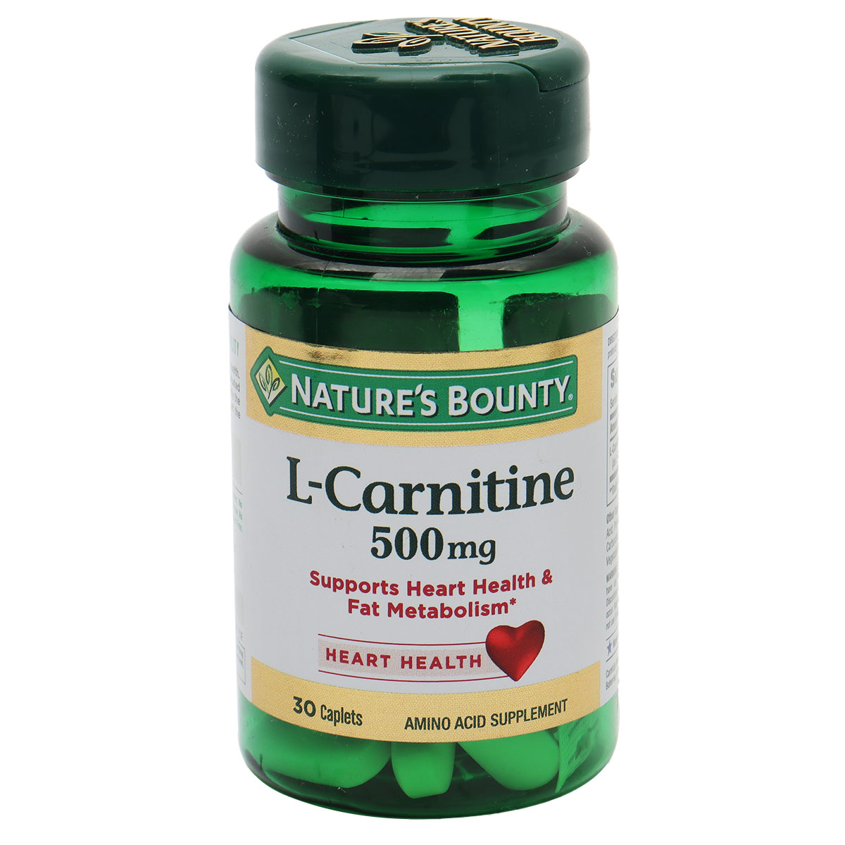 Natures Bounty L Carnitine 500mg 30 Caplets | Health & Wellness | Medications & First Aid