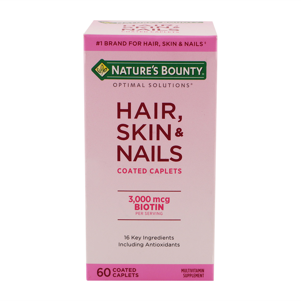 Natures Bounty Optimal Solution Hair Skin & Nails 60 Coated Caplets