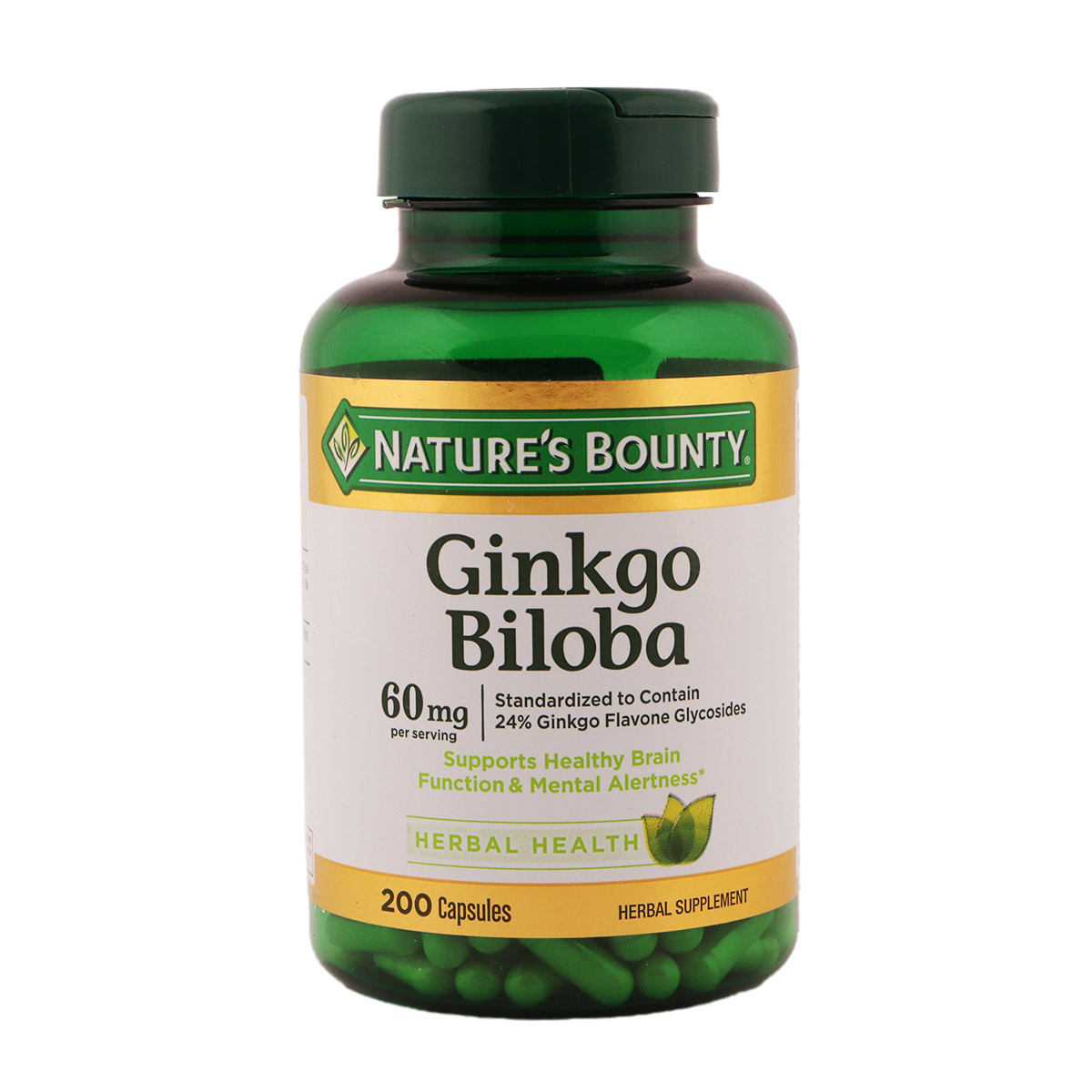 Nature's Bounty Ginkgo Biloba 60mg 200 Capsules