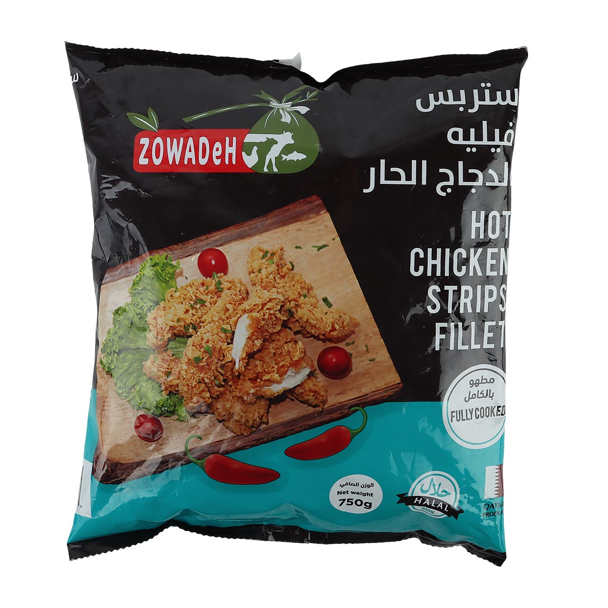 زوادة - شرائح دجاج مجمدة - 750 غرام