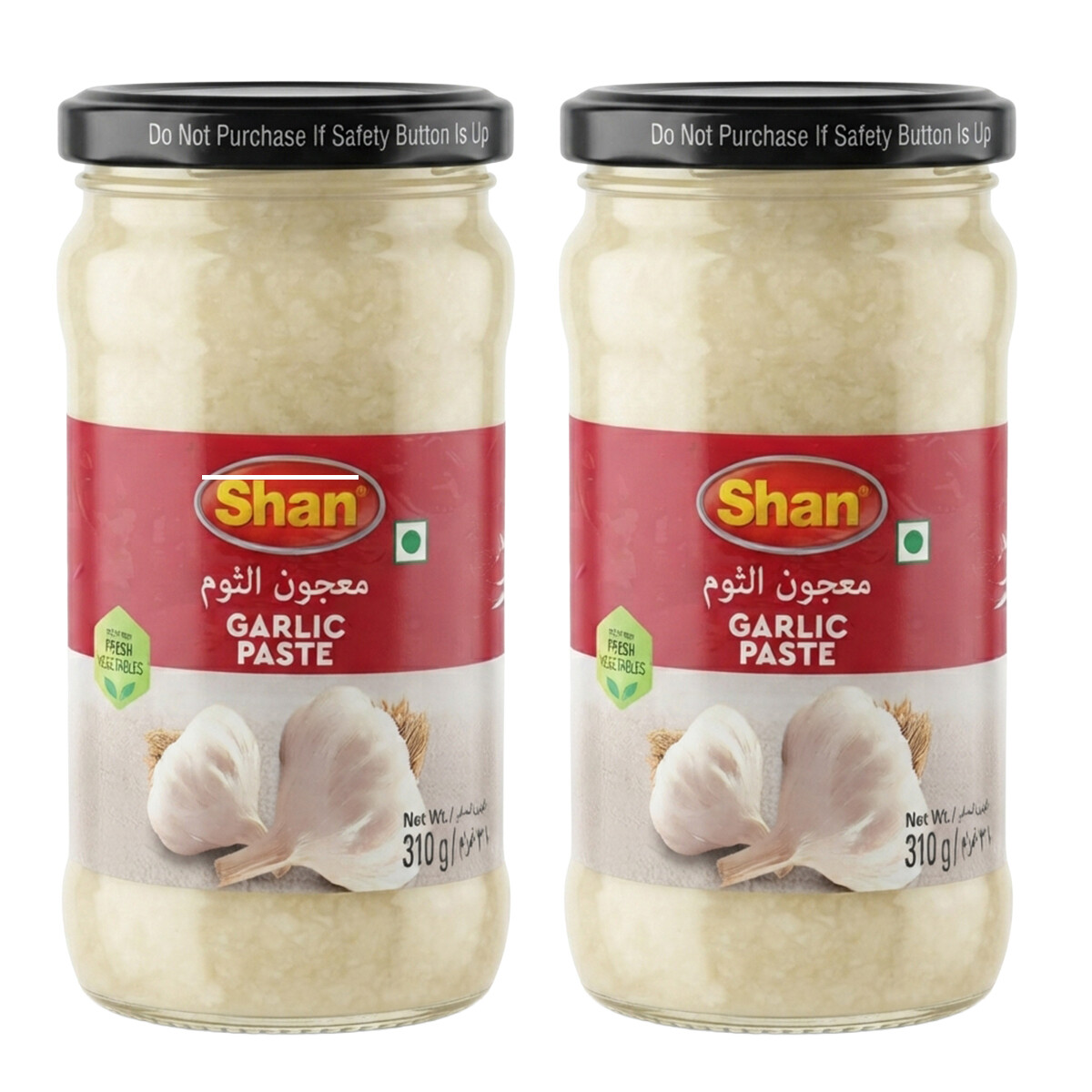 Shan Garlic Paste In Glass Jar 2 x 310g