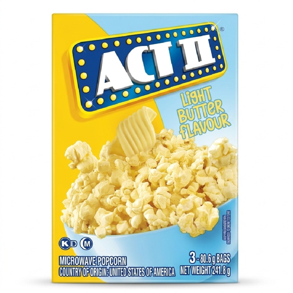 ACT II Microwave Popcorn Light Butter Flavour 241.8g