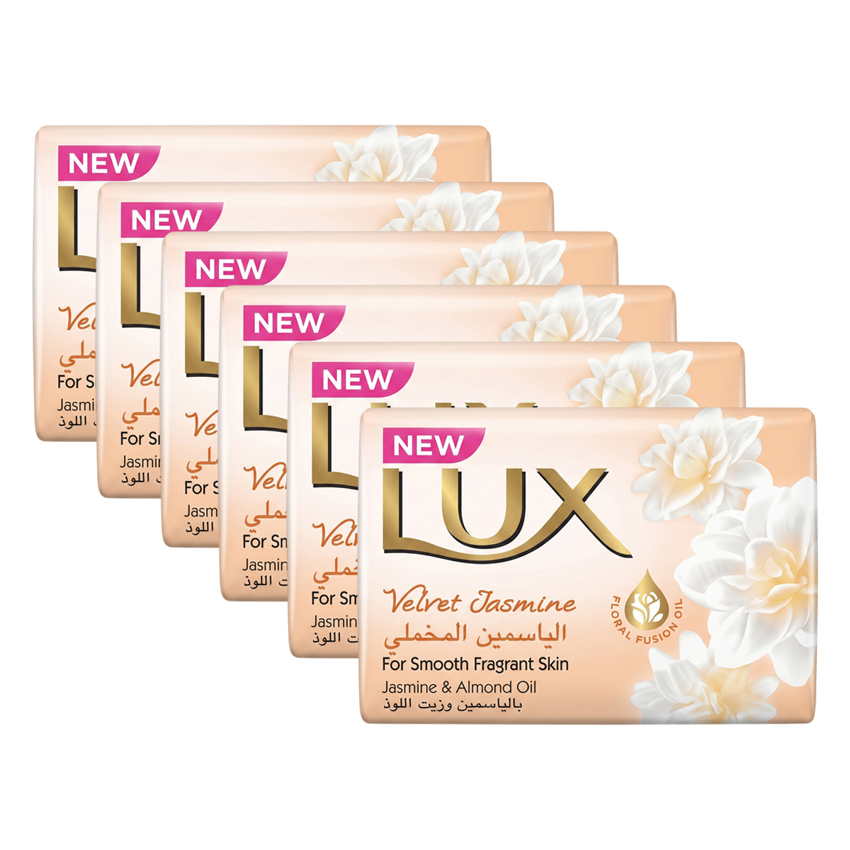 Lux Velvet Jasmine Fragrant Skin Soap Bar 6 x 120g
