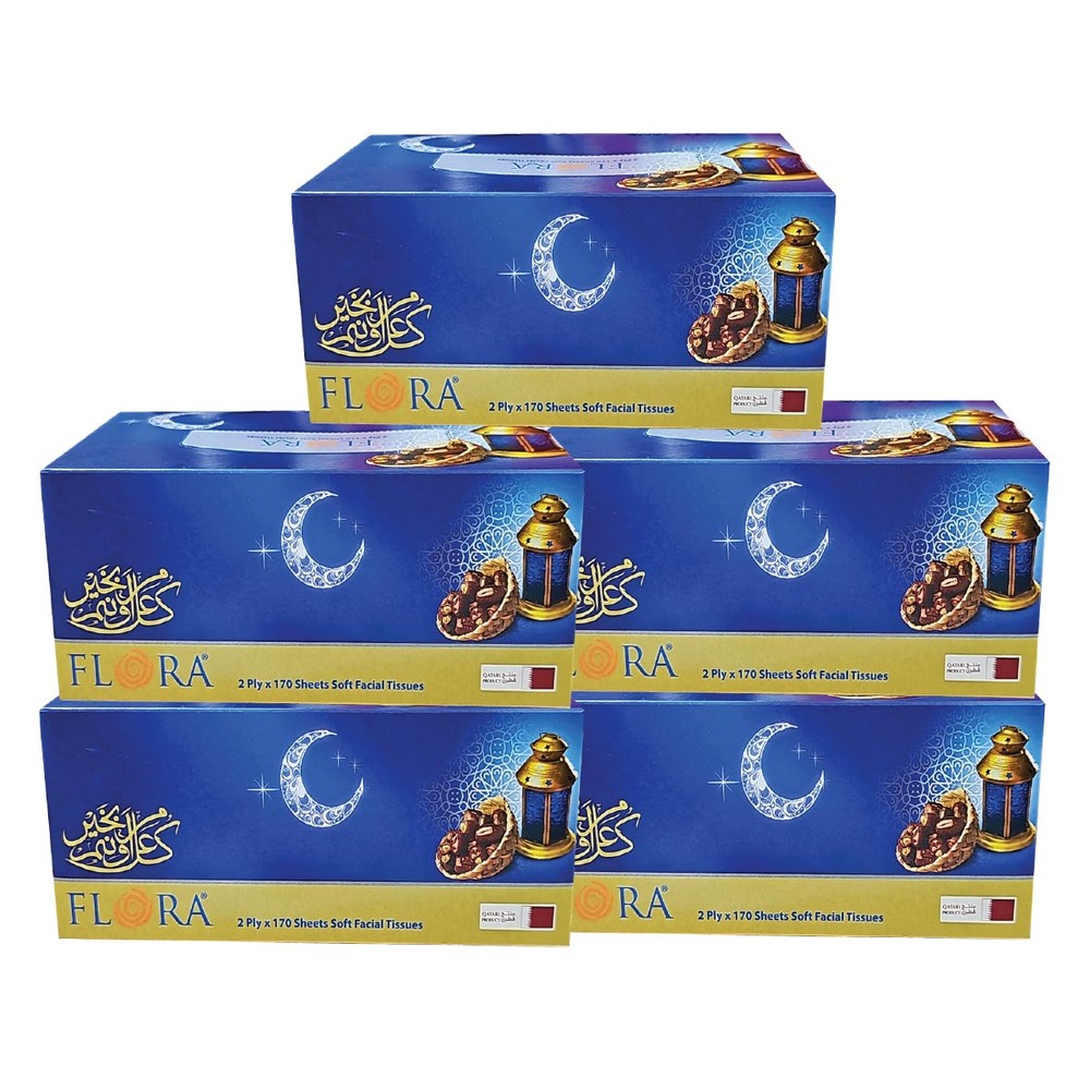 Flora Soft Facial Tissue 5 Boxes
