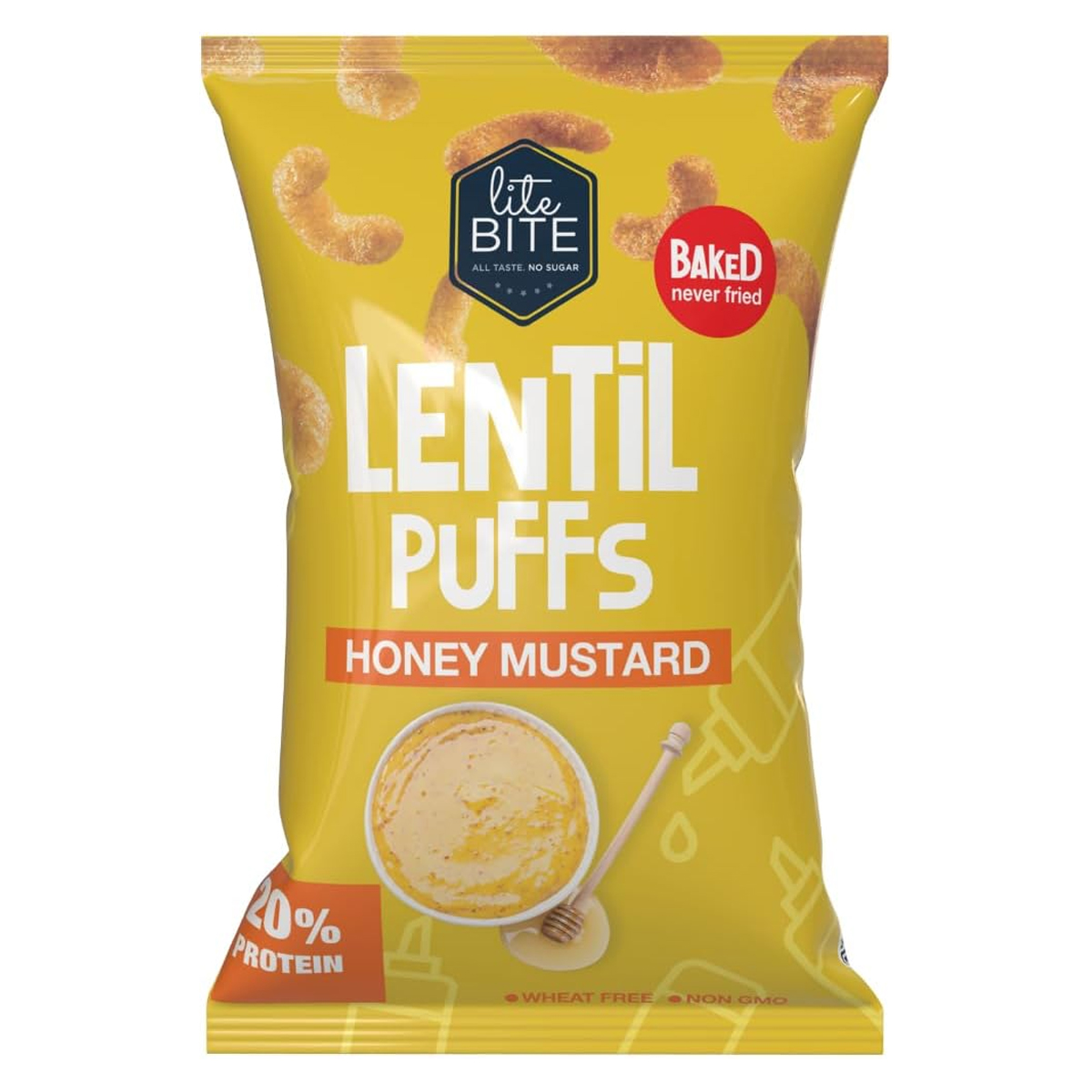 Lite Bite Lentil Puffs Honey Mustard 40g