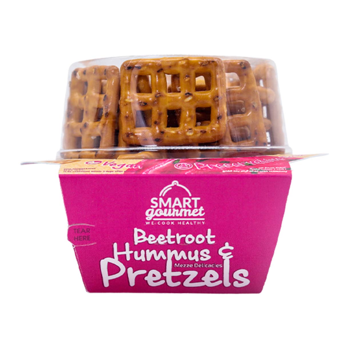 Smart Gourmet Beetroot Hummus & Pretzels 140g