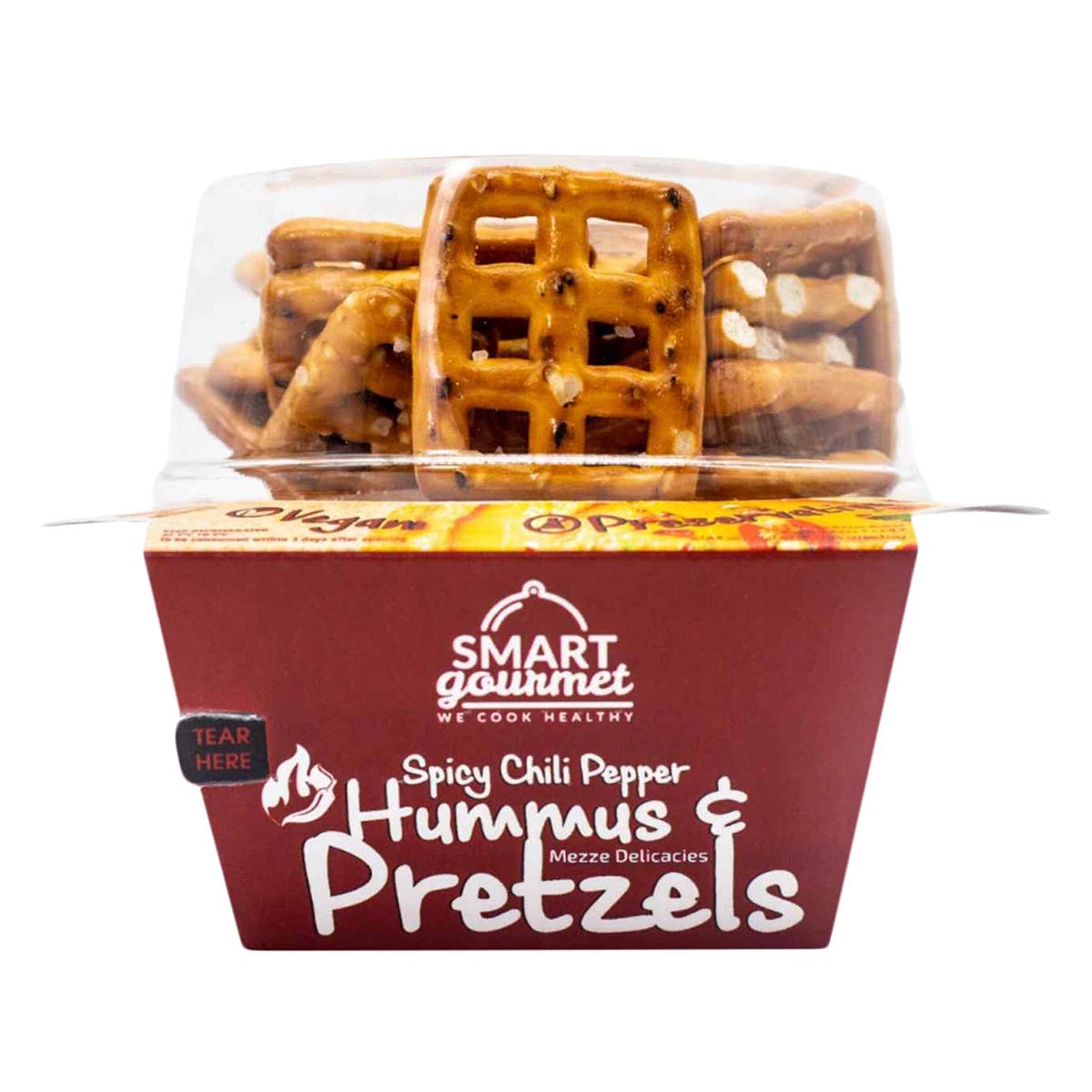 Smart Gourmet Spicy Chili Pepper Hummus & Pretzels 140g