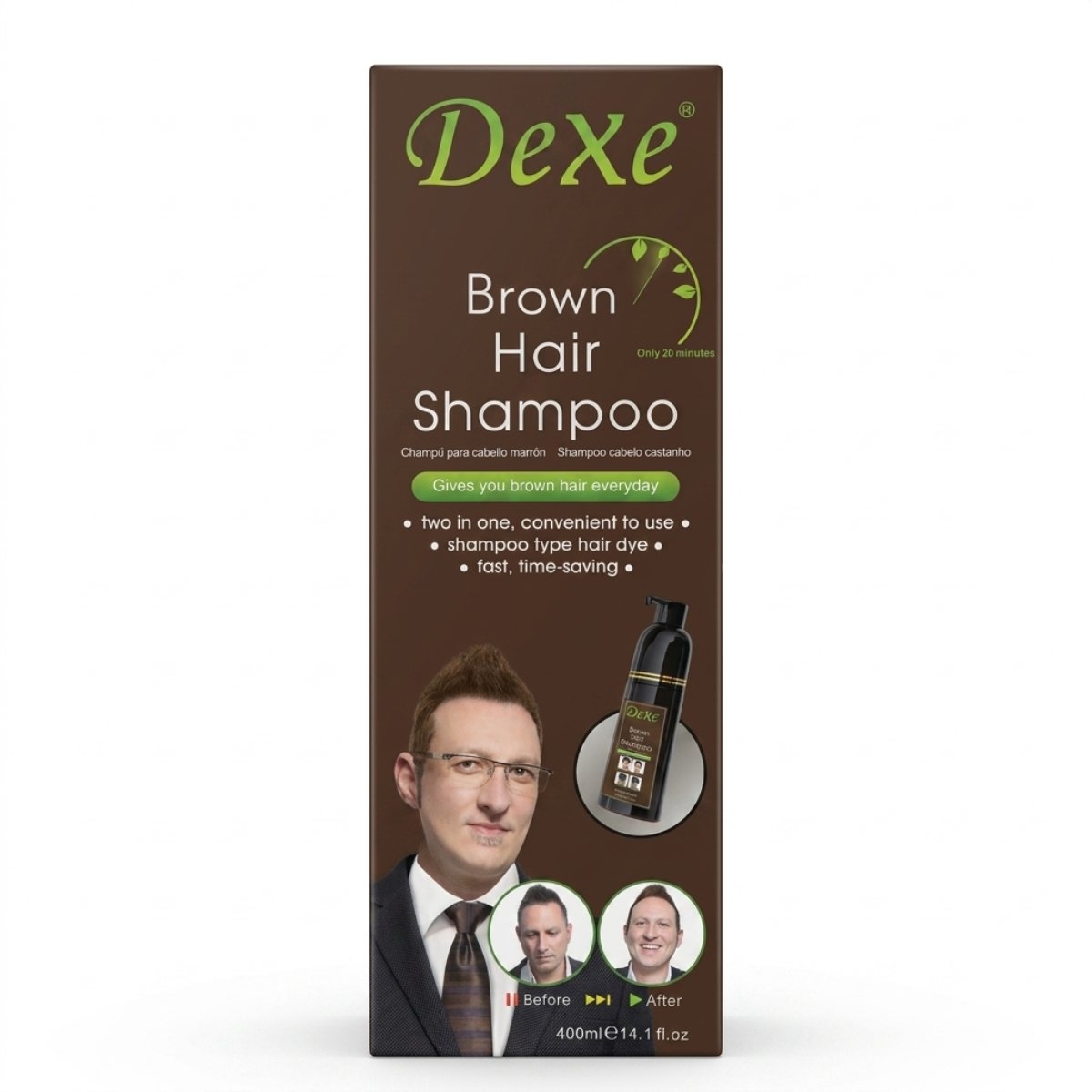 Dexe Hair Shampoo Brown 400ml