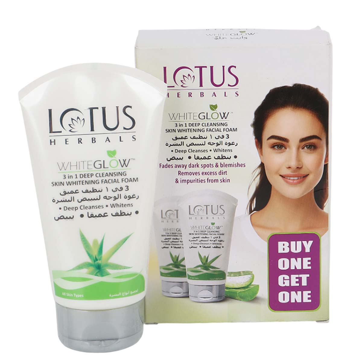 Lotus Herbals White Glow 3 In 1 Deep Cleansing Facial Foam 100g