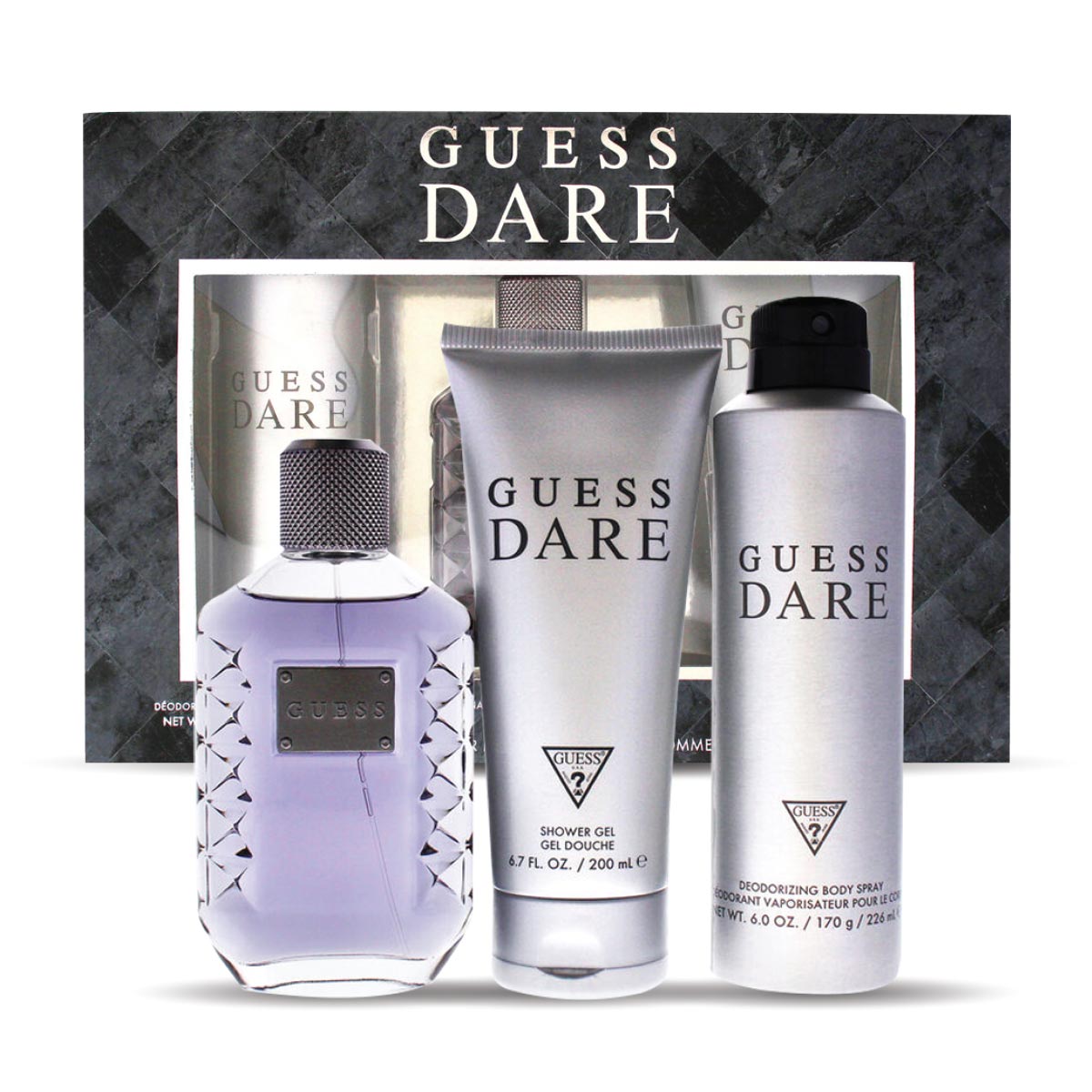 Guess Dare 3 Pieces Gift Set For Men