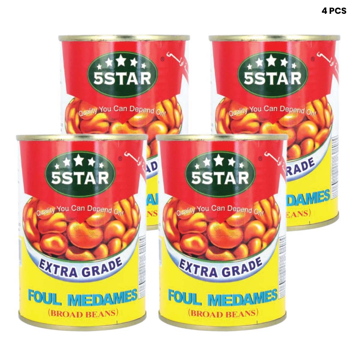 5 Star Broad Beans 4X400 Gm