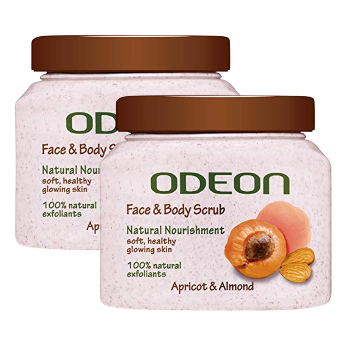 Odeon Face And Body Scrub Apricot And Almond 2x300ml
