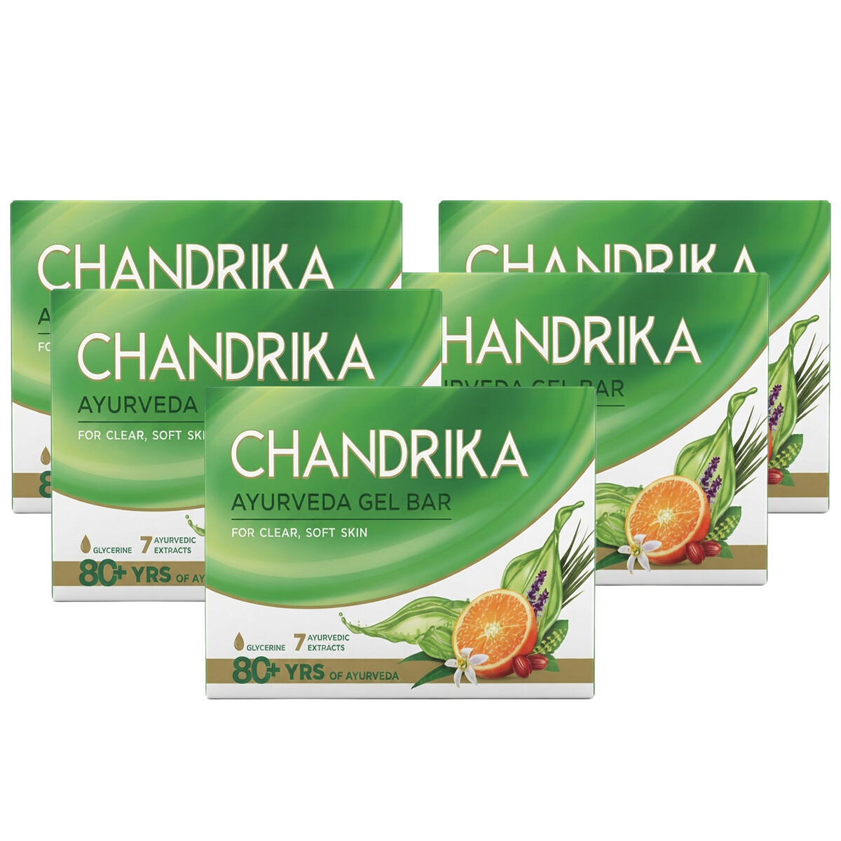 Chandrika Ayurveda Gel Bar Soap 6 x 125g