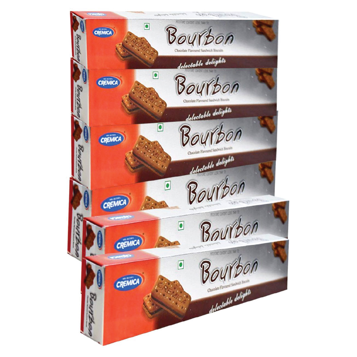 Cremica Bourbon Chocolate Flavored Sandwich Biscuit 6x200g