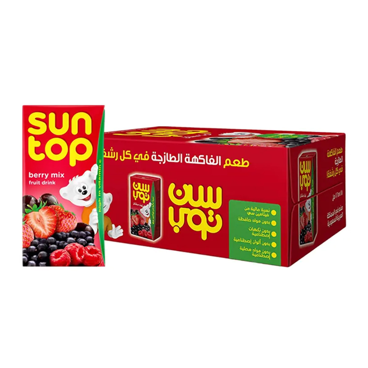 مشروب فواكه سن توب بمزيج التوت 18 × 250 مل