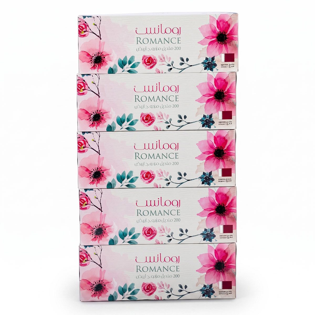 Romance Soft Facial Tissue 5 Box 200 Sheets Per Box