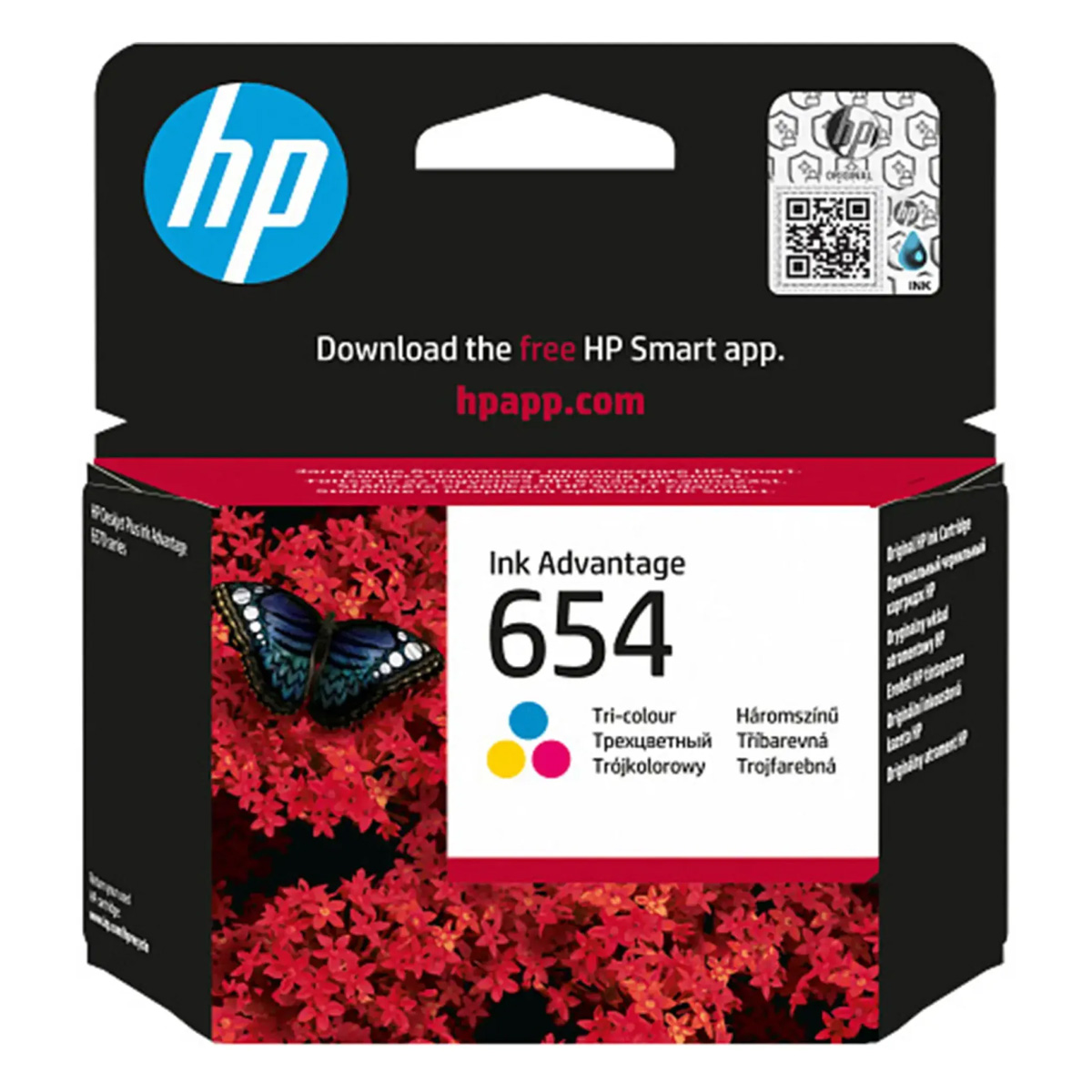 HP 654 Tri-color Original Ink Advantage Cartridge
