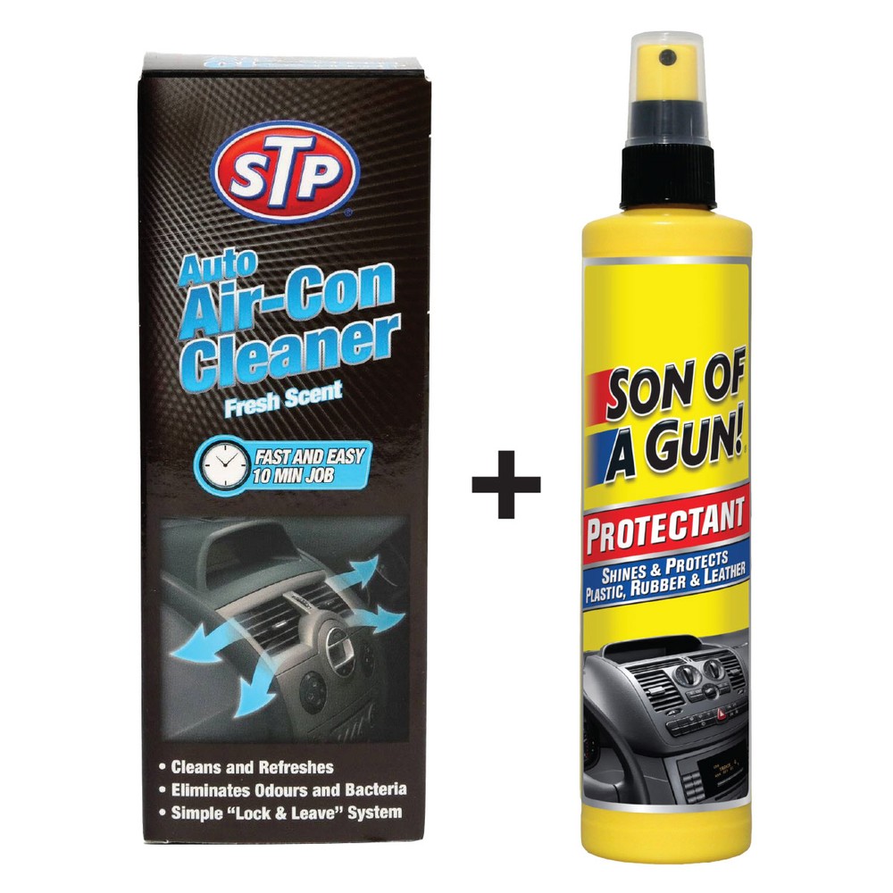 STP AC Cleaner & Son Of A Gun Protectant Combo