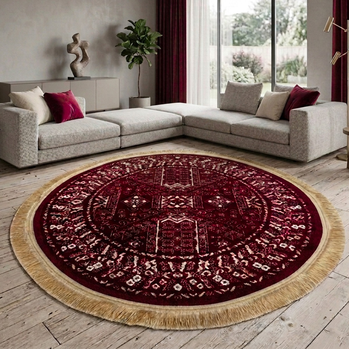 Afghan Round Carpet