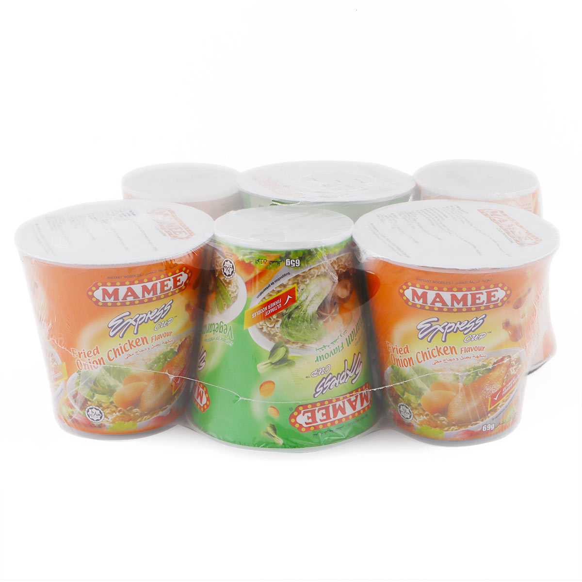 Mamee Express Cup Noodles 6 Pieces Assorted