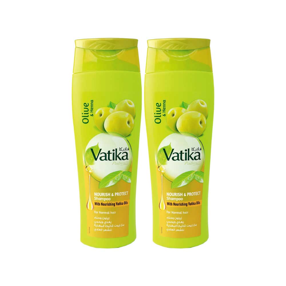 Dabur Vatika Olive And Henna Nourish And Protect Shampoo 2x400ml