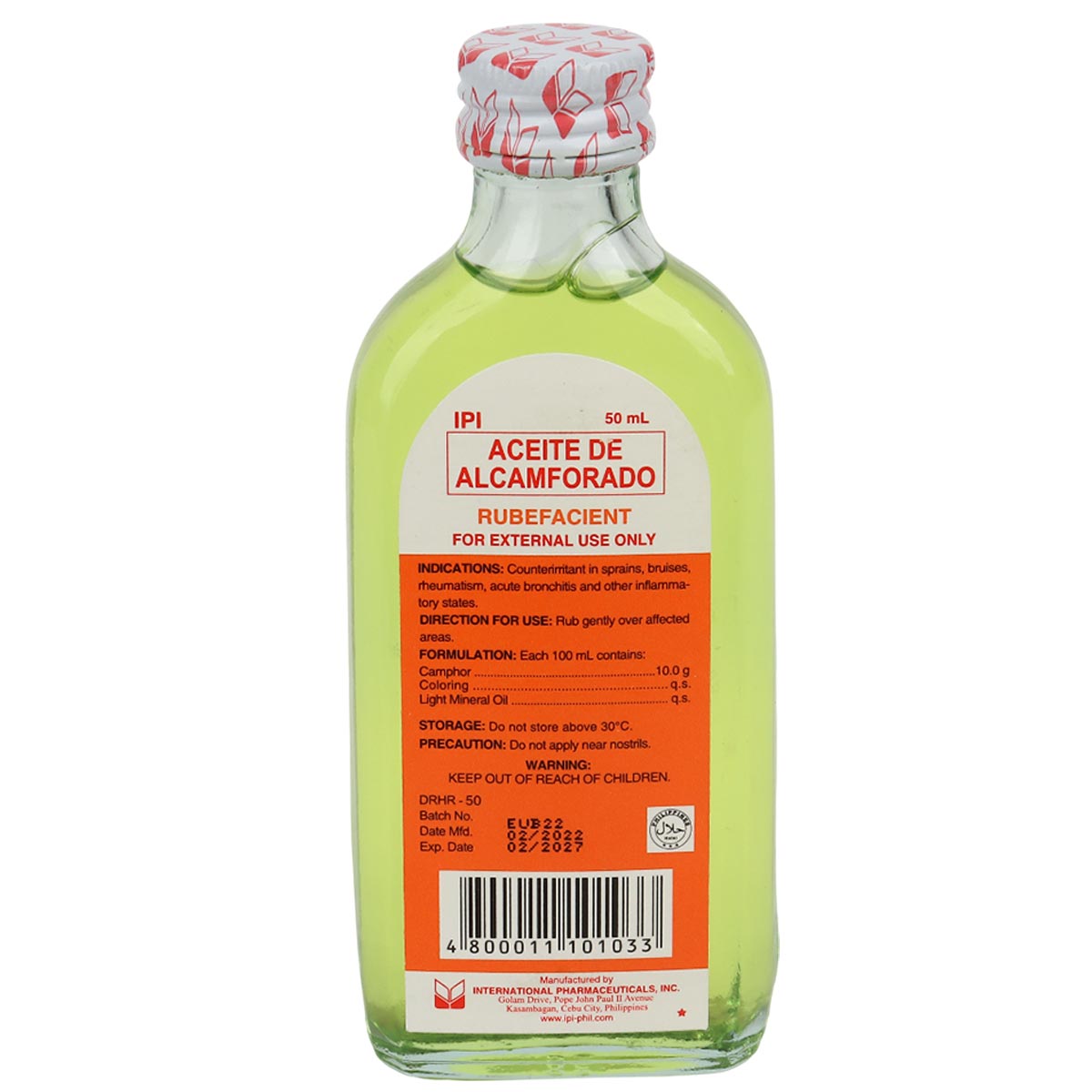 Aceite De Alcamforado 50ml