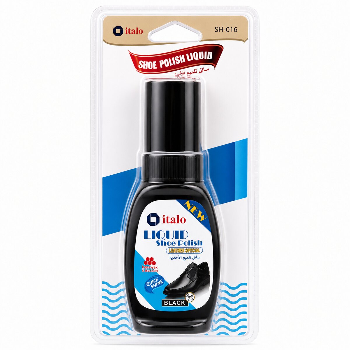 Italo Liquid Shoe Polish Black 80ml