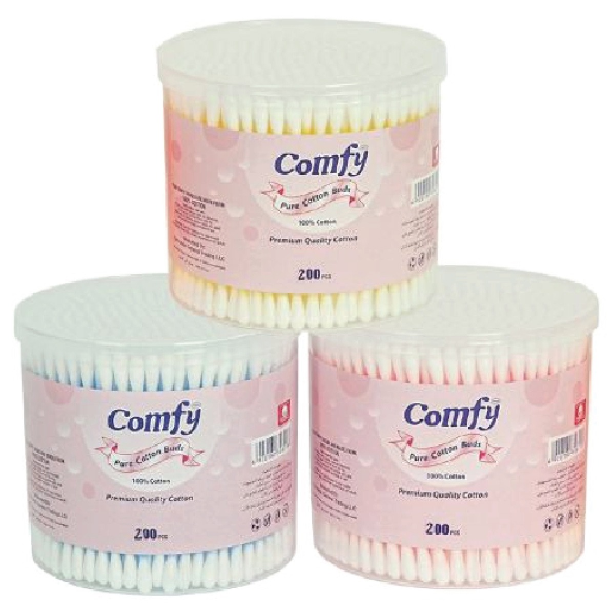 Plastic Stick Cotton Buds 2+1