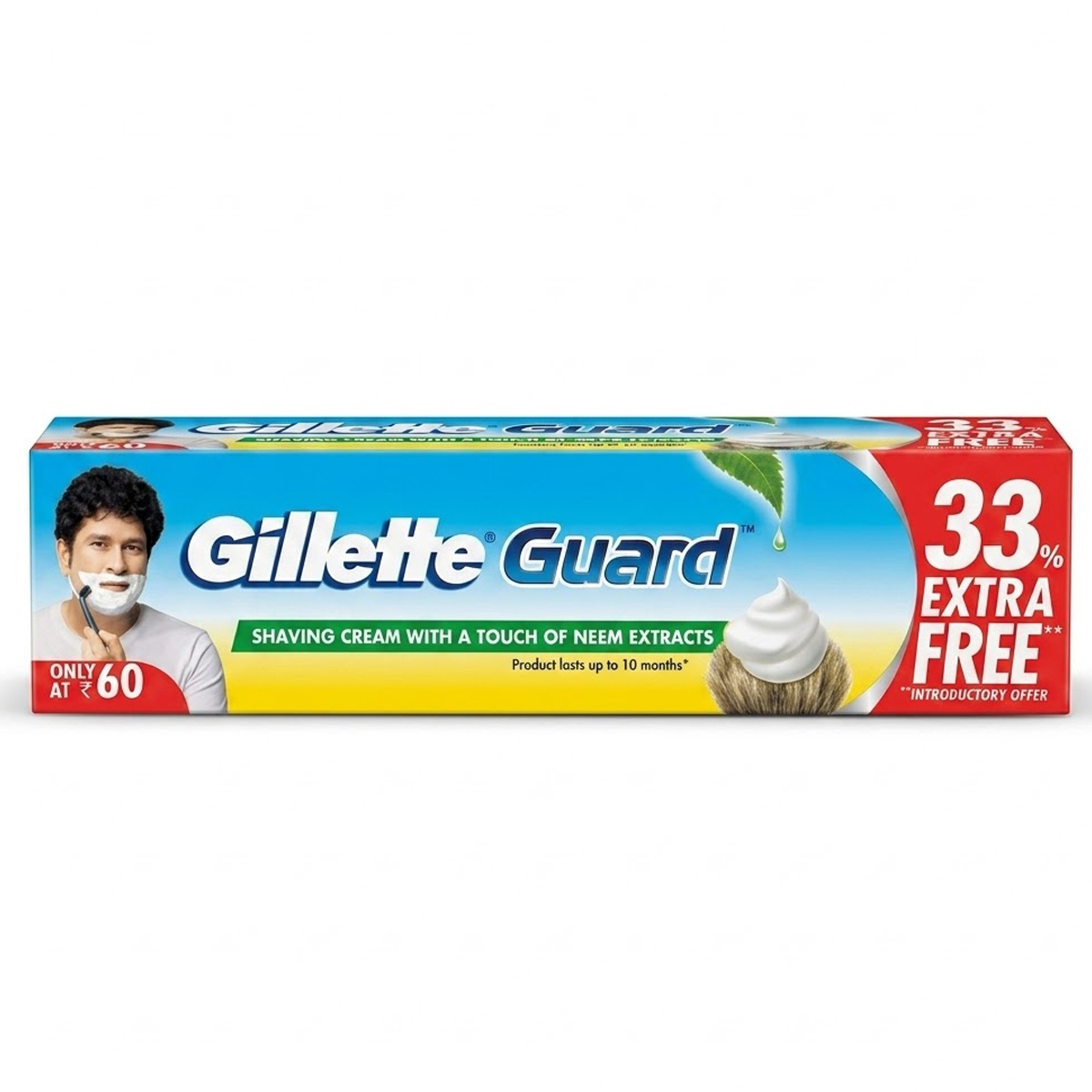 Gillette Guard Shaving Cream with Neem Extracts 125g