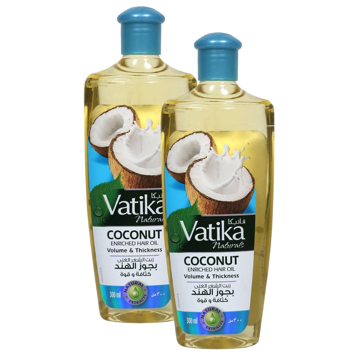 Vatika Naturals Coconut Enriched Hair Oil 2x300ml