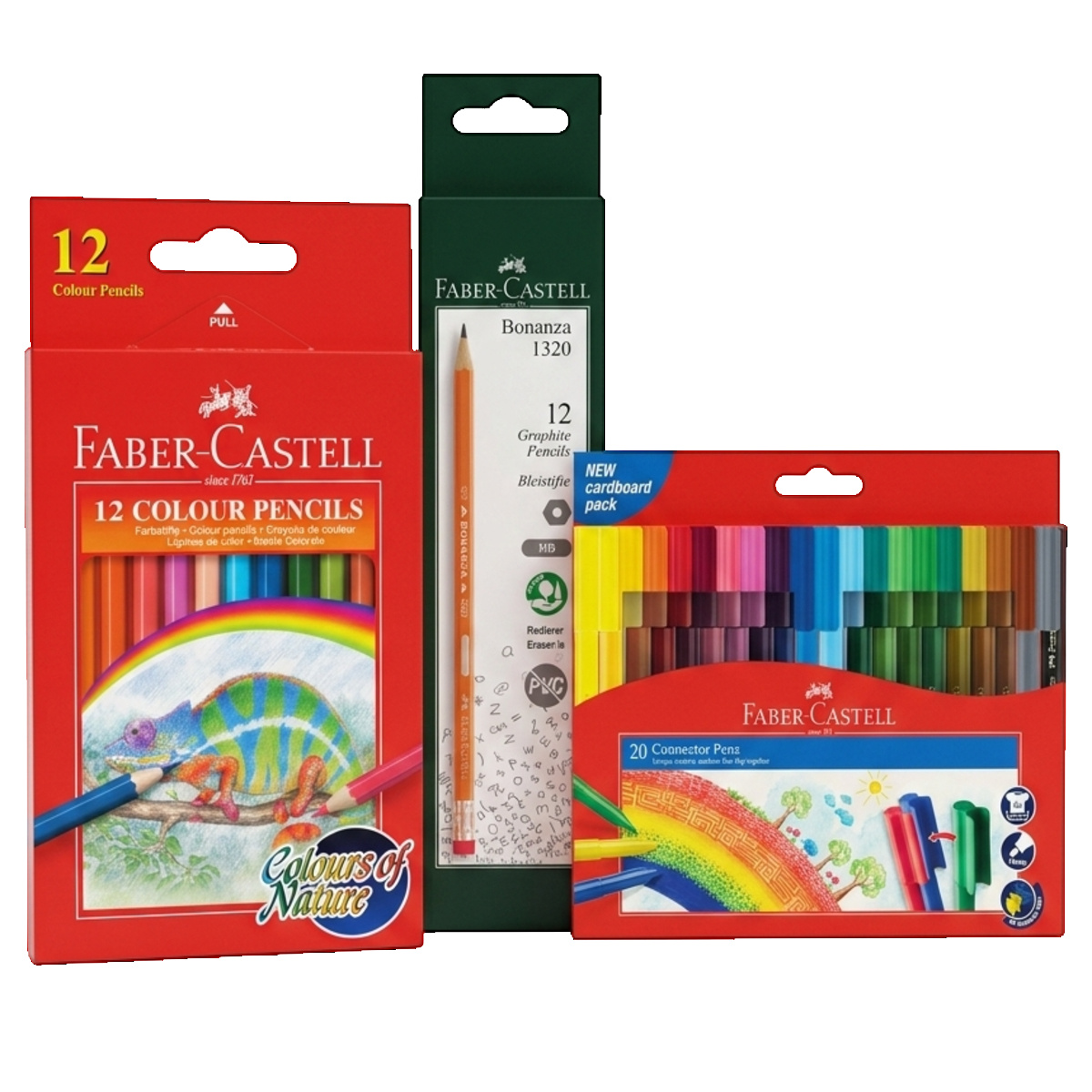 Faber-Castell Colour Pencils and Connector Pens Combo