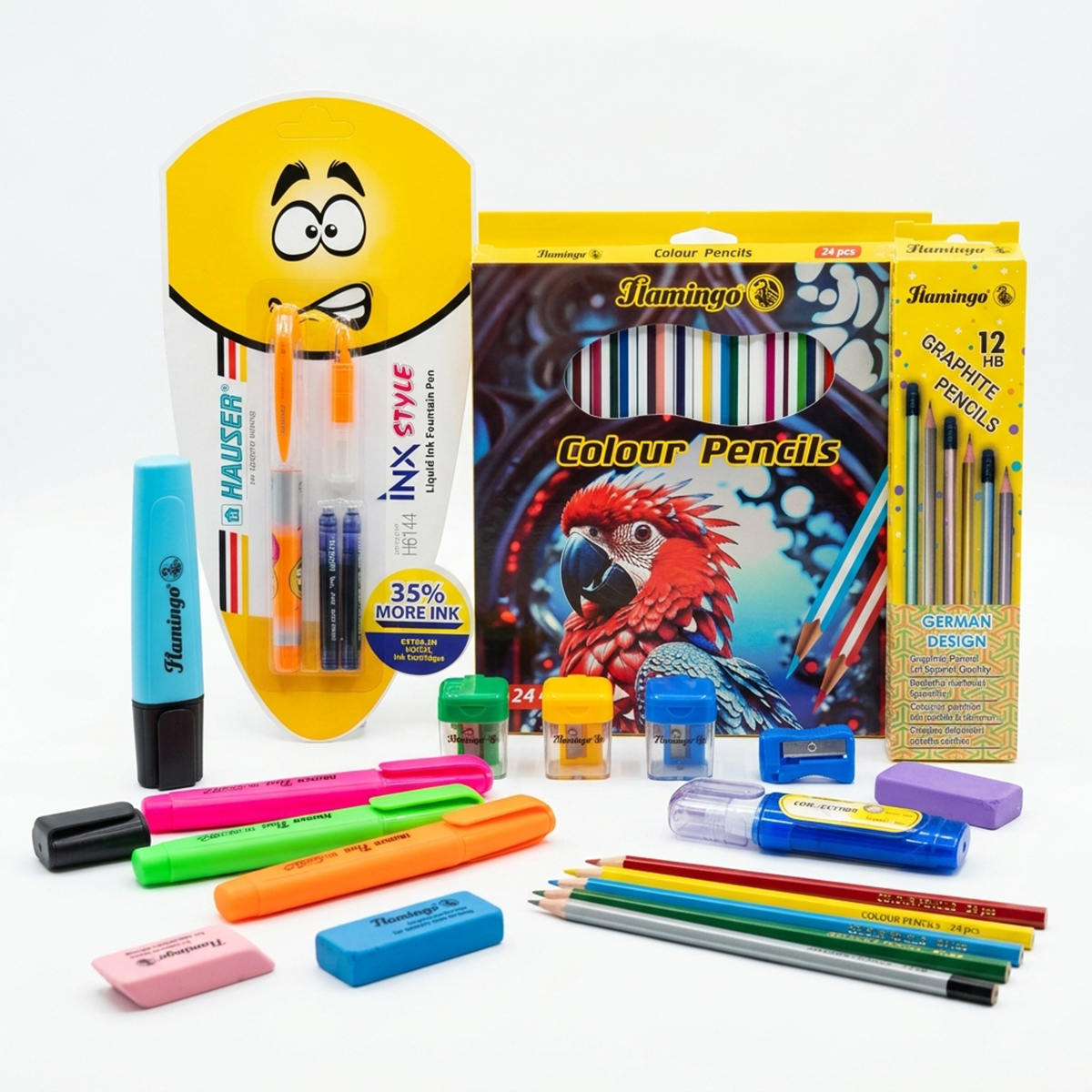 Hauser & Flamingo School And Office Stationery Gift Set