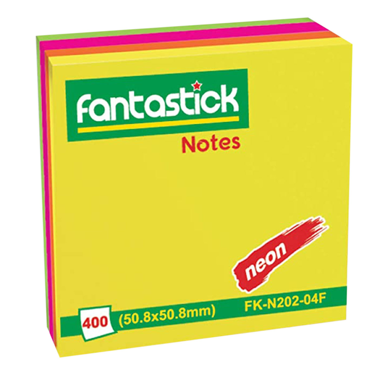 Fantastic Notes Neon 2X2 Inches 4 Colour 400 Sheets