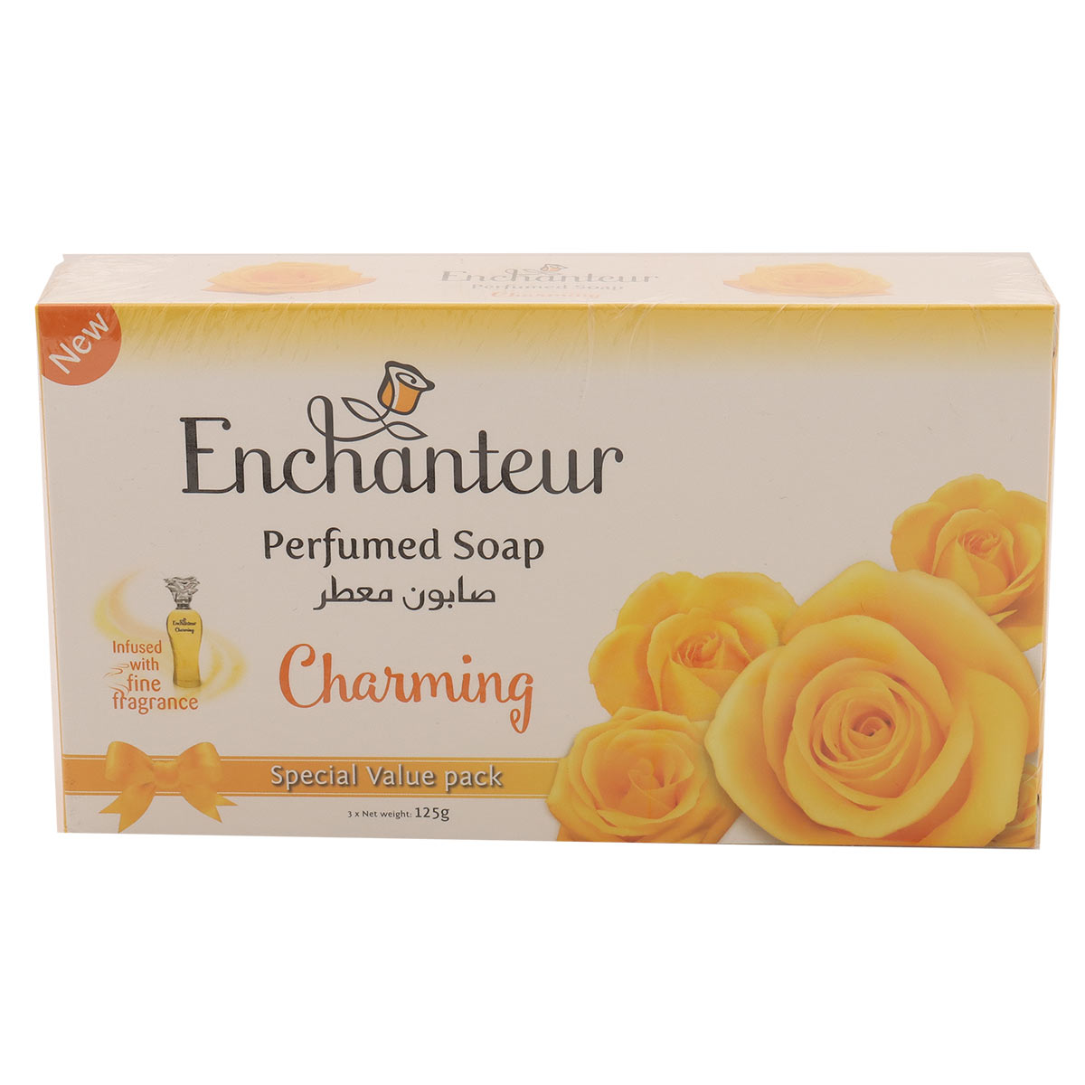 Enchanteur Perfumed Soap Romantic Value Pack 3 Pcs x 125gm